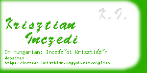 krisztian inczedi business card